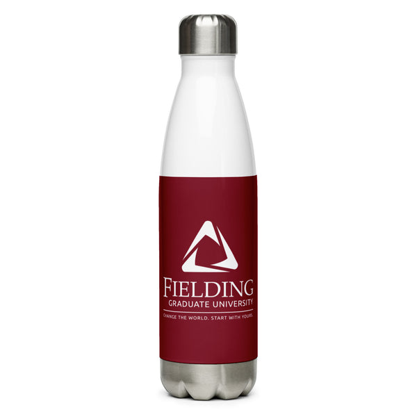 Stainless Steel Water Bottle - Merlot | Fielding Logo