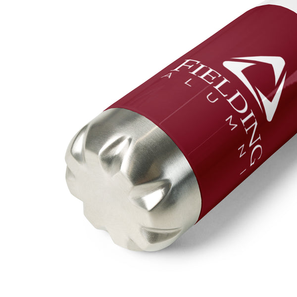 Stainless Steel Water Bottle - Merlot | Alumni Logo