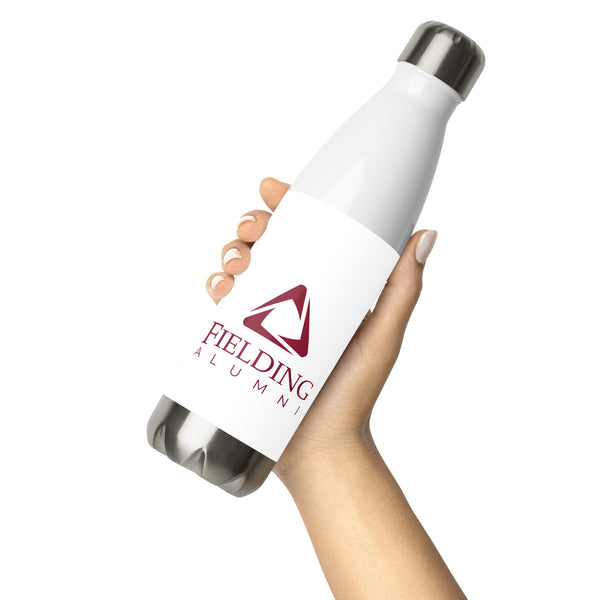 Stainless Steel Water Bottle - White | Alumni Logo