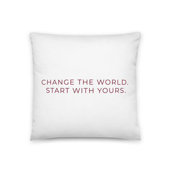 Basic Pillow - White | Fielding Logo