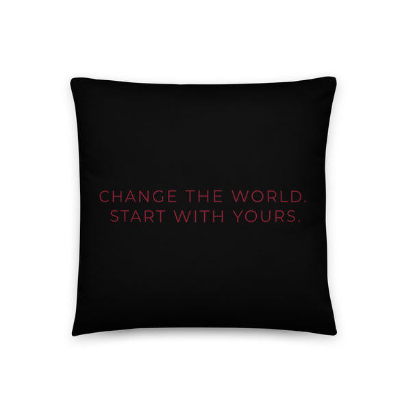 Basic Pillow - Black | Fielding Logo