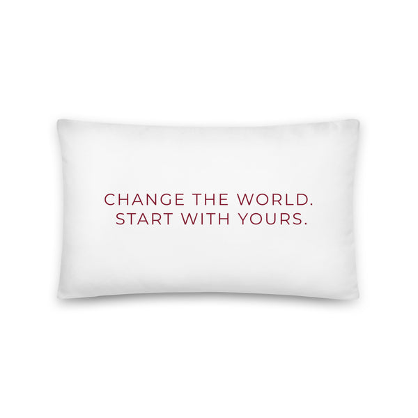 Basic Pillow - White | Fielding Logo