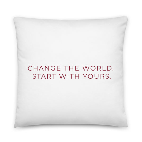 Basic Pillow - White | Fielding Logo