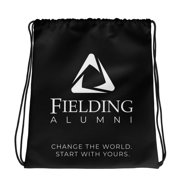 Drawstring Bag - Black | Alumni Logo