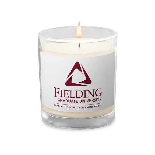 Glass Jar Soy Wax Candle - White | Fielding Logo