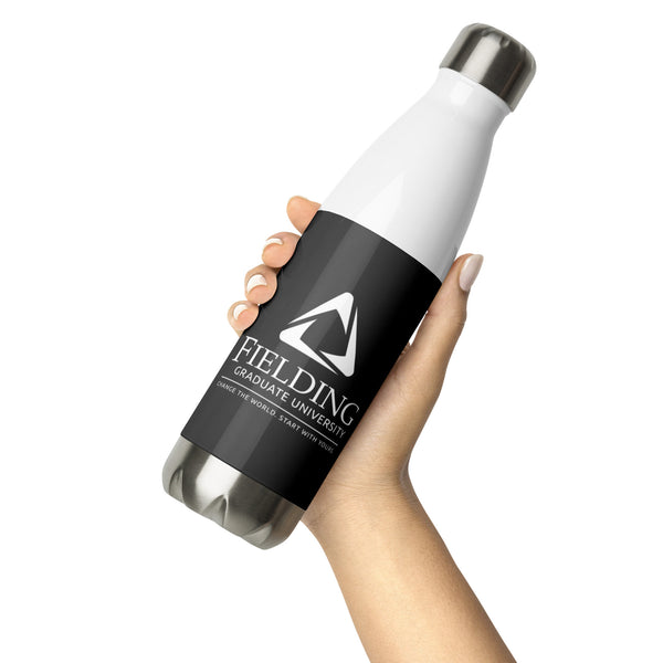 Stainless Steel Water Bottle - Dark Grey | Fielding Logo