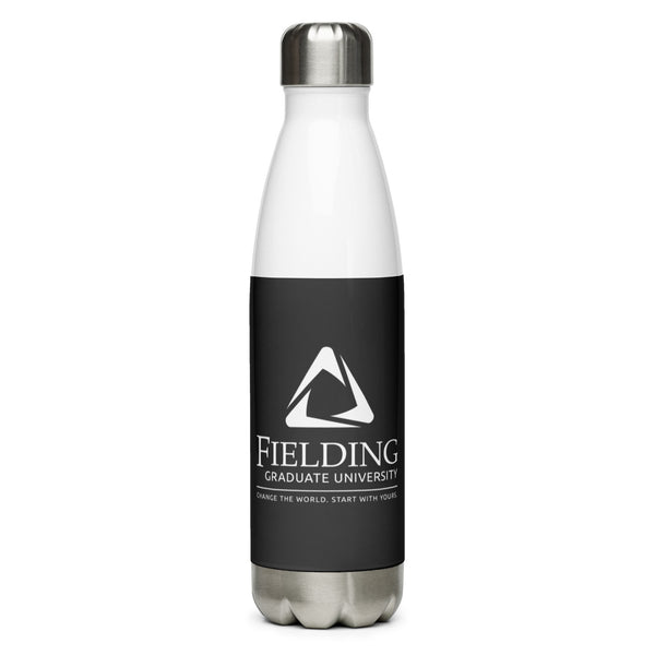 Stainless Steel Water Bottle - Dark Grey | Fielding Logo